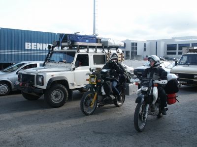 Maroc - Tanger Moto XT600 R100GS LandRover Le port