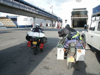 Maroc - Tanger Moto XT600 R100GS Le port