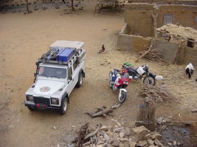 Mali - Le pays Dogon LandRover Moto XT600 AfricaTwin