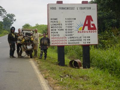 Gabon - Passage de l'Equateur