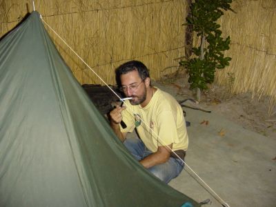 Namibie - Ondangwa camping jeanJacques et son thermometre ou est le palu ?