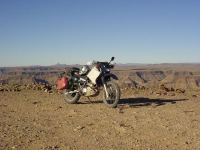 Namibie - Fish River Canyon moto XT600