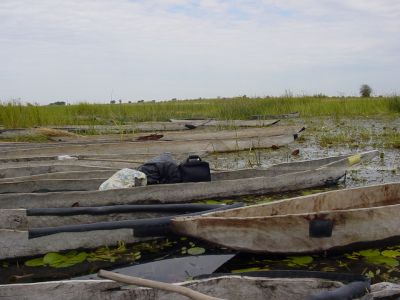 Botswana - Okavango Delta les pirogues