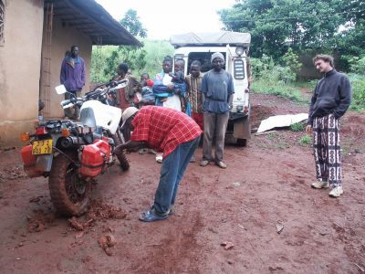 Cameroun - la boue moto XT600